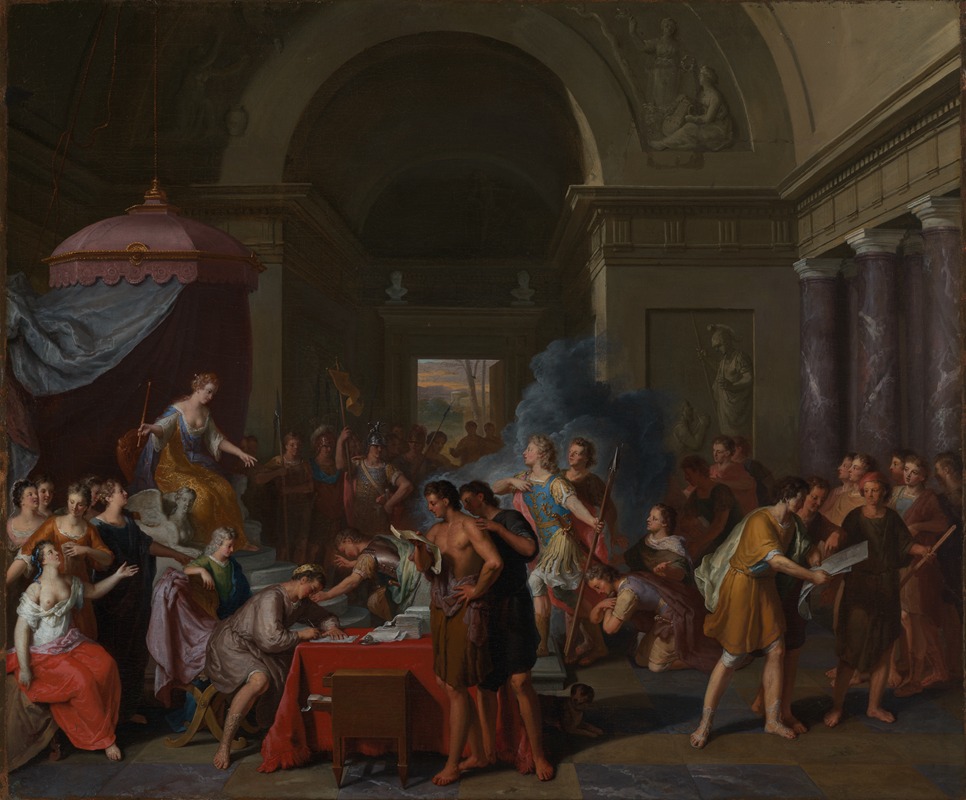 Aeneas kommt zu Königin Dido — Gerard Hoet