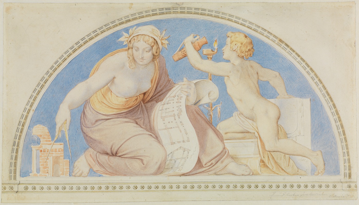 Allegorie der Mathematik by Moritz von Schwind, 1838-1840 — digital art print download