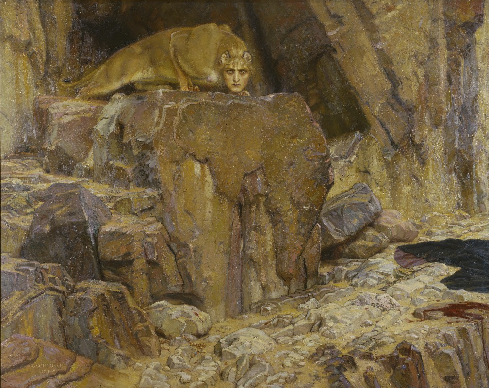 The Sphinx by Georg Von Rosen, 1887 — digital art print download