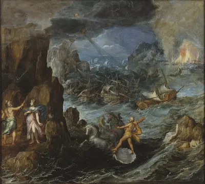 Shipwreck of the Greek Fleet on the Voyage Home from Troy by Йос де Момпер — digital art print download