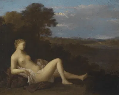 Resting Diana by Toussaint Gelton, 1660 — digital art print download