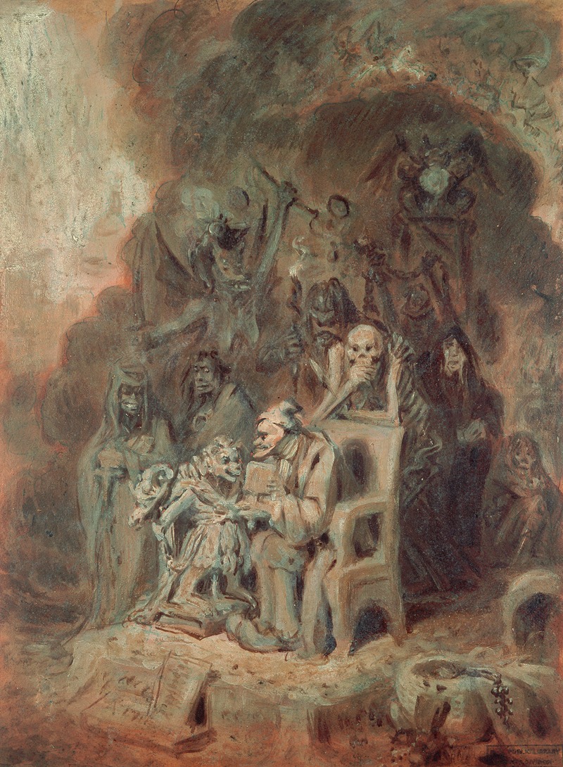 Voltaire instructing the infant Jacobinism by Джеймс Гилрей, 1798 — digital art print download