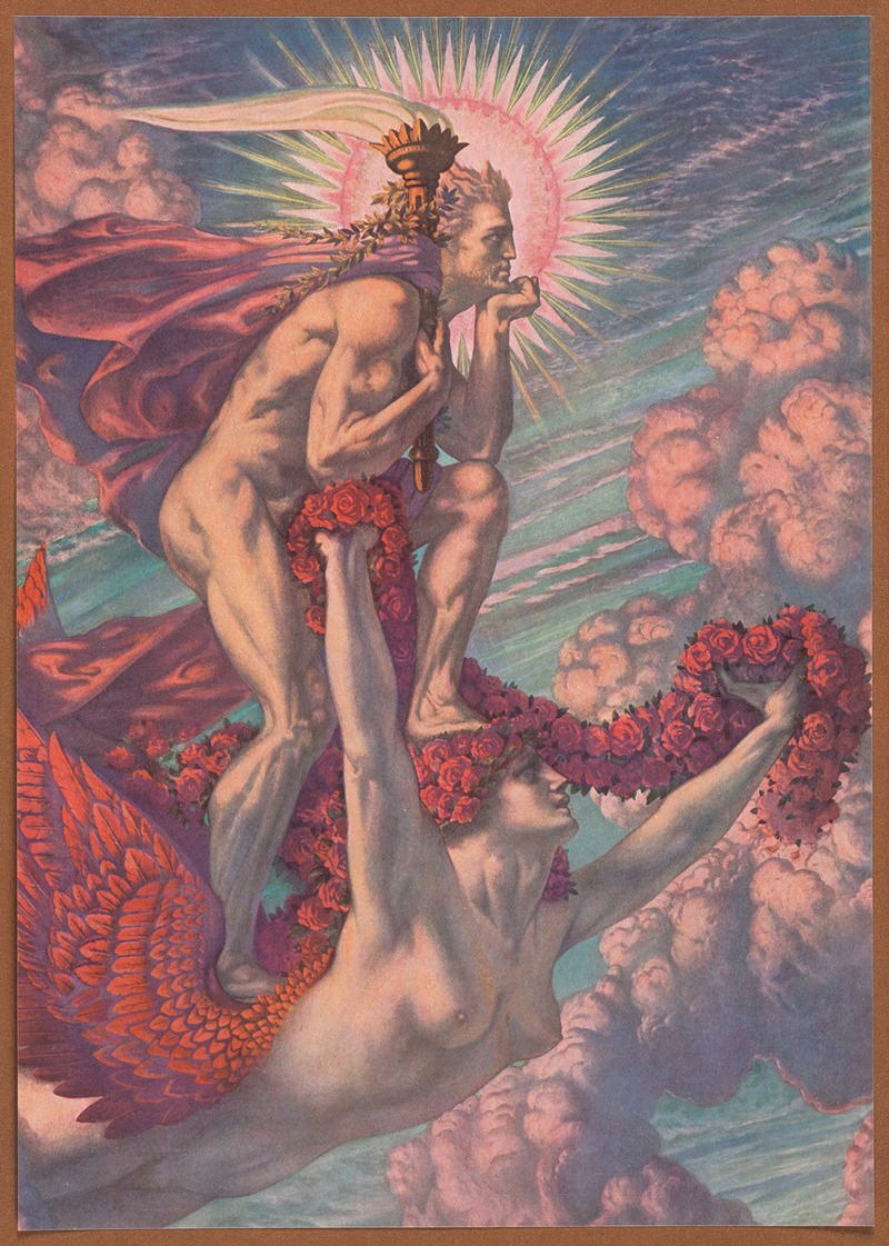 The victorious genius by Жан Дельвиль — digital art print download