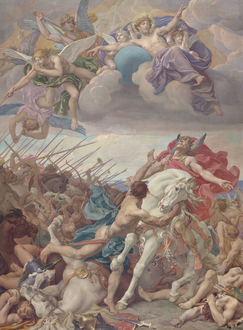 La Bataille de Tolbiac by Жозеф Блан — digital art print download