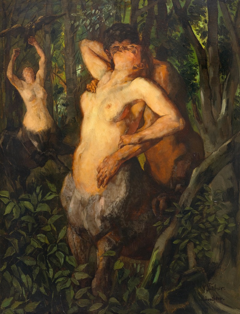 Satyr und Zentauren by Вильгельм Трюбнер — digital art print download