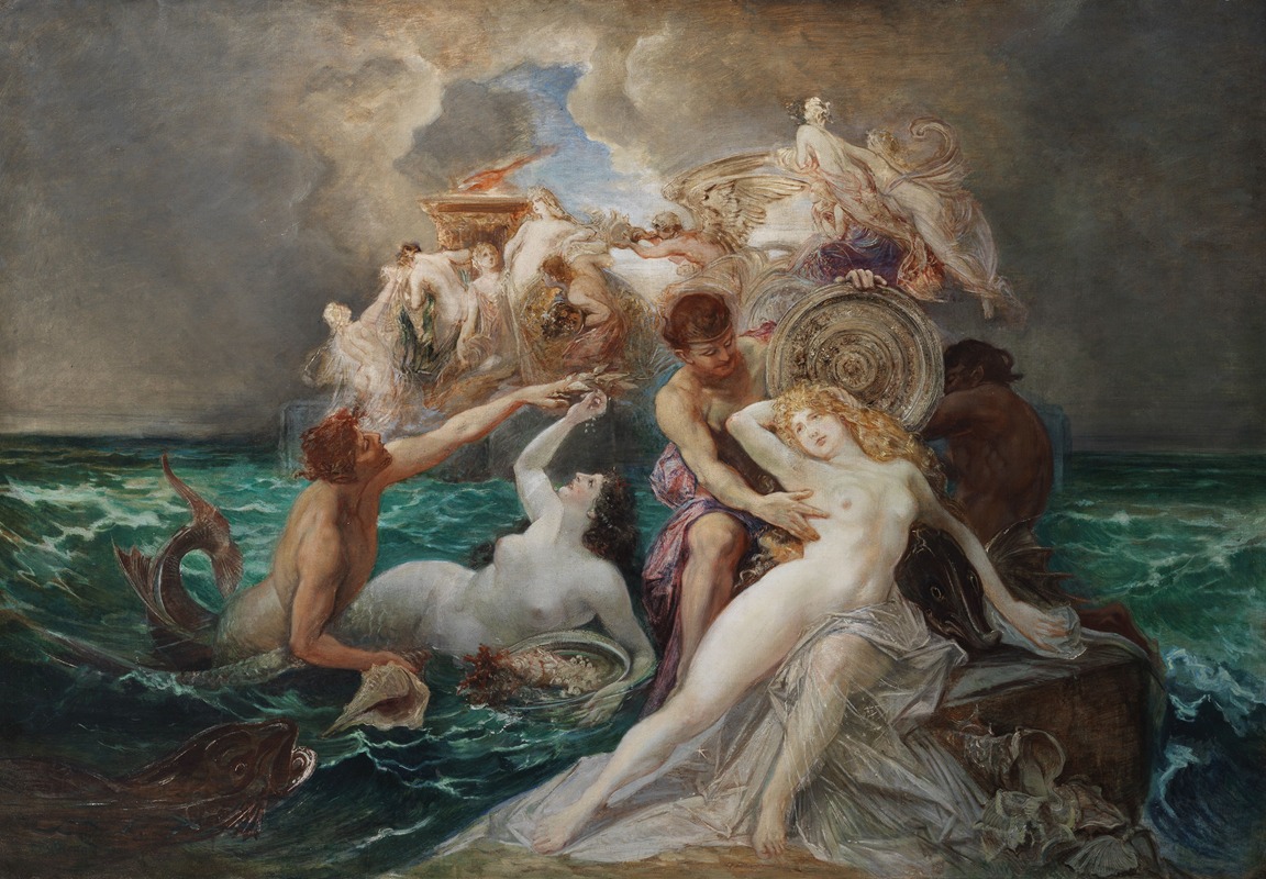 Poseidon und die Nereiden by Friedrich Ernst Wolfrom — digital art print download