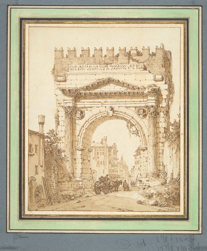 Arch of Augustus, Rimini — Louis-François Cassas
