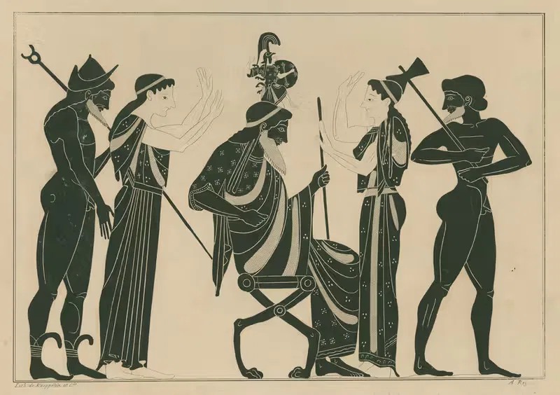Zeus gives birth to Athena — A. Rey