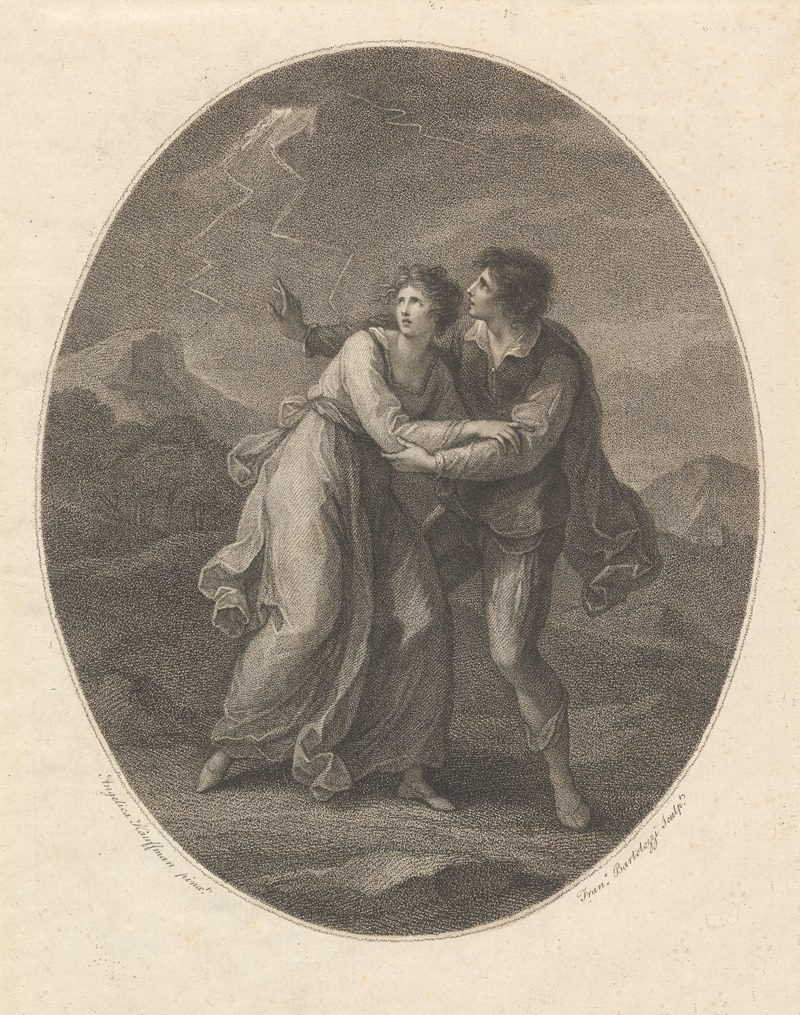 Celadon and Amelia by Анжелика Кауфман, 1782 — digital art print download