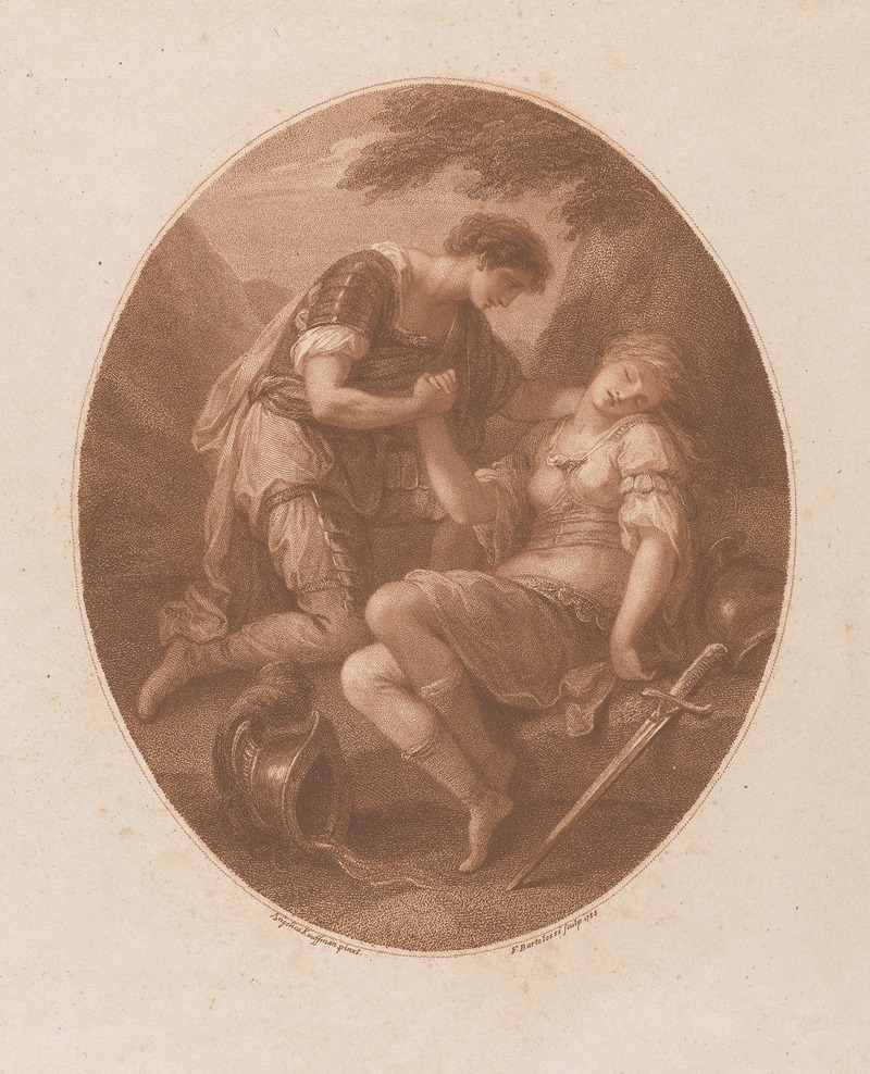Morte de Clorinda by Анжелика Кауфман, 1785 — digital art print download