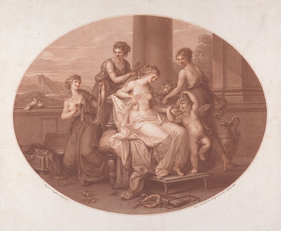 Venus Attired By The Graces by Анжелика Кауфман, 1784 — digital art print download