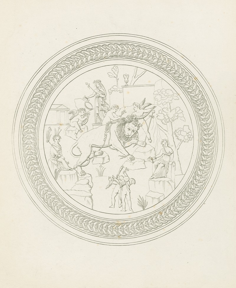 Bacchanal, mosaic, Pompeii by Аноним, 1869 - 1870 — digital art print download