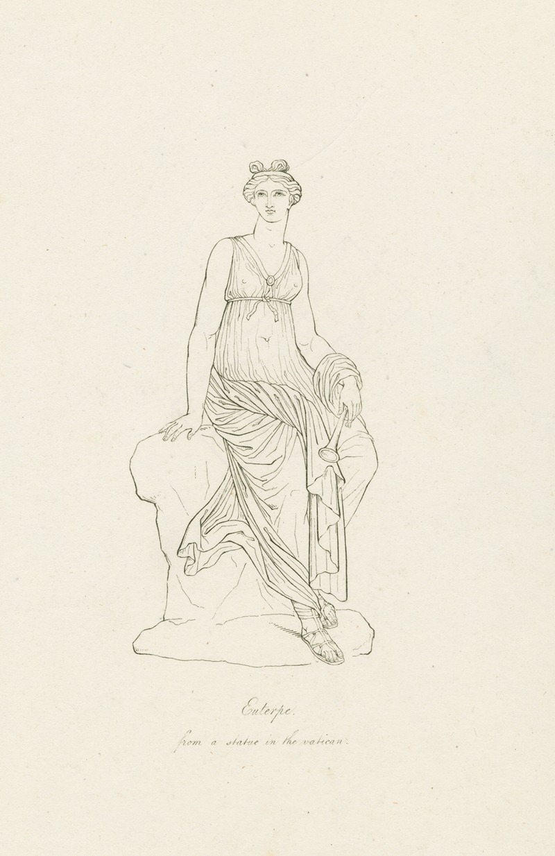 Euterpe, from a statue in the vatican by Аноним, 1812 — digital art print download