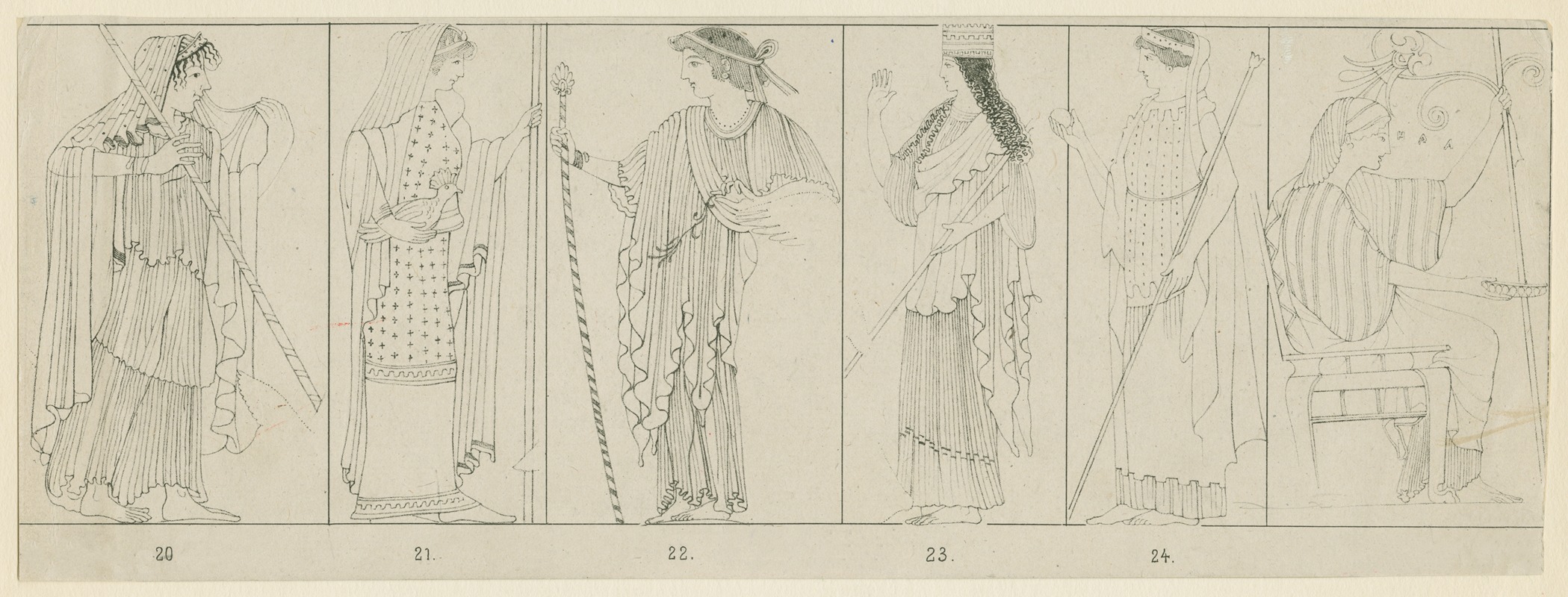 Six representations of Hera by Аноним, 1872 - 1887 — digital art print download