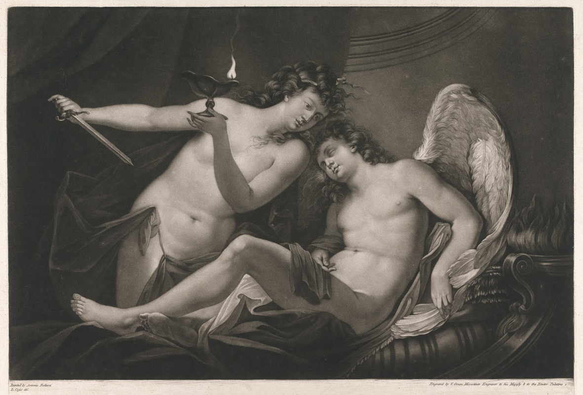 Cupid and Psyche by Antonio Bellucci — digital art print download