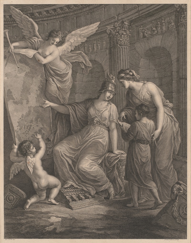 A Student Conducted to Minerva by Антонио Цукки, 1775 — digital art print download