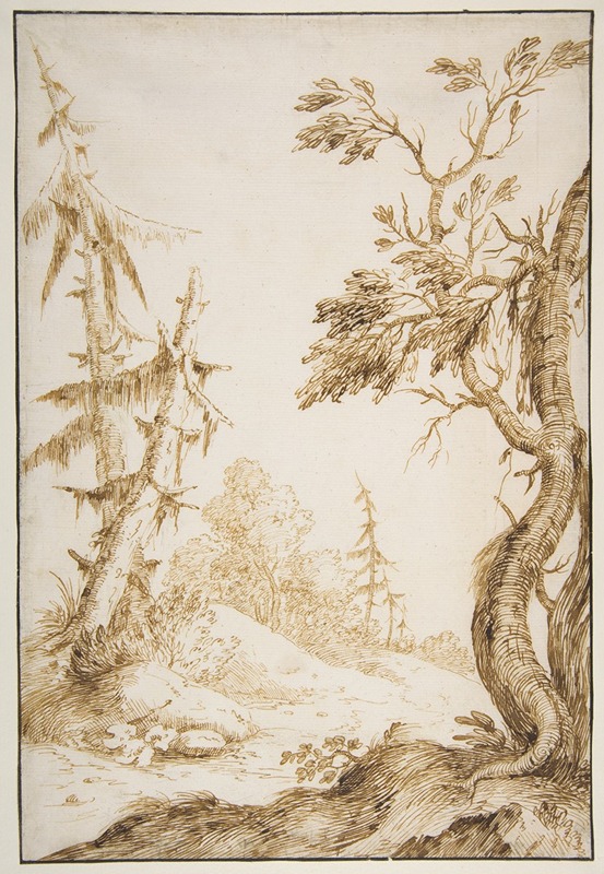 Clearing in a Wooded Landscape by Марко Риччи, 1676–1730 — digital art print download