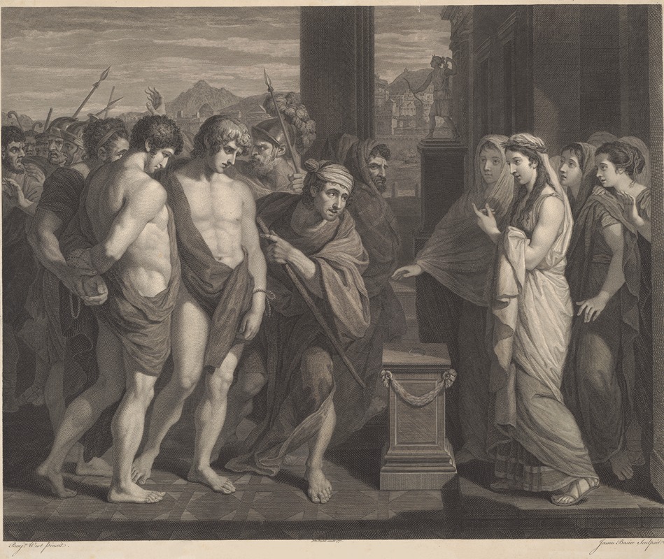 Pylades and Orestes by Бенджамин Уэст, 1771 — digital art print download