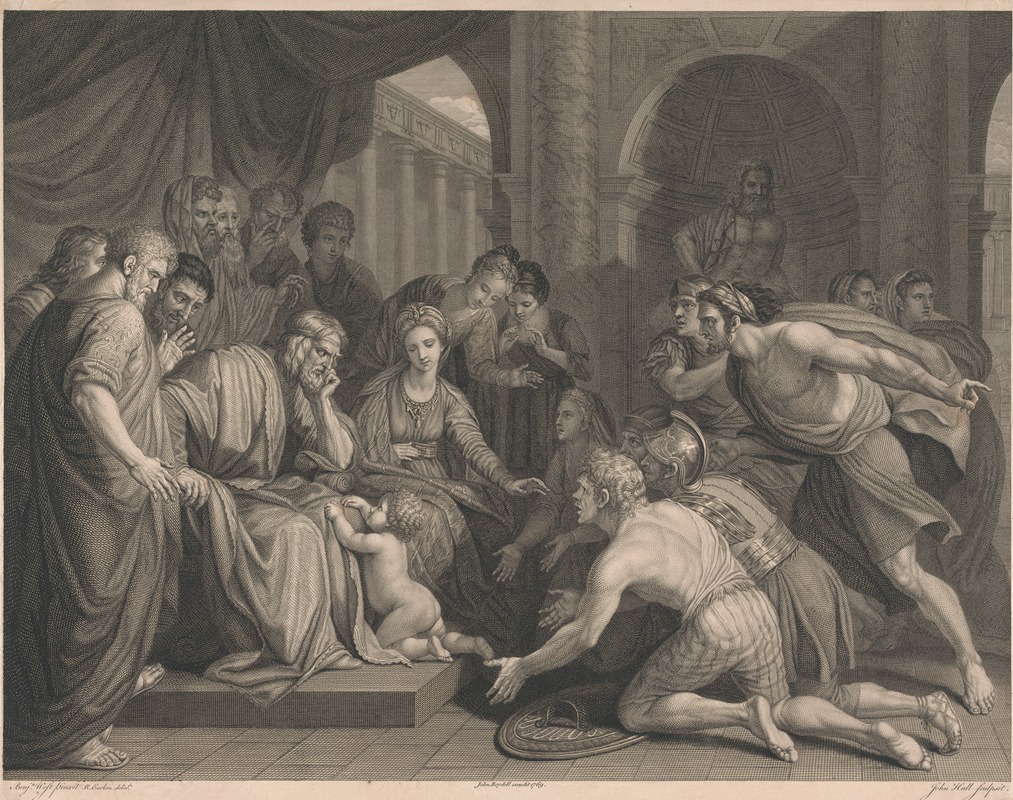 Pyrrhus when a Child by Benjamin West, 1769 — digital art print download