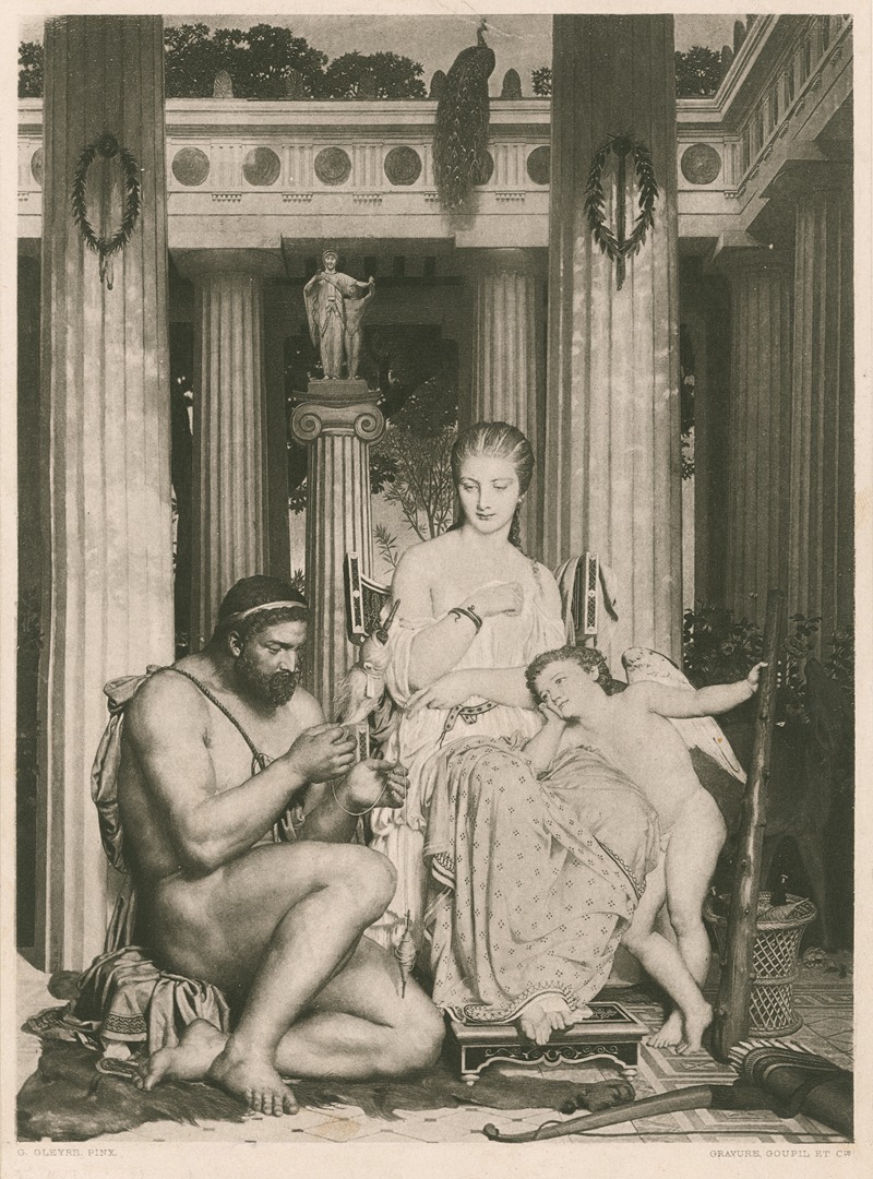 Hercules and Omphale by Шарль Глейр, 1883 — digital art print download