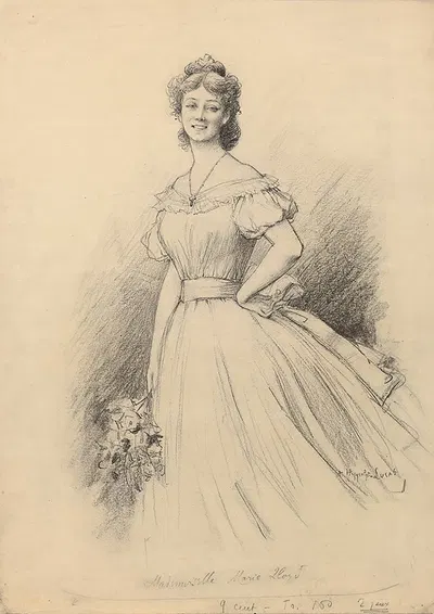 A portrait of Marie Lloyd by Мари Феликс Ипполит-Люкас — digital art print download