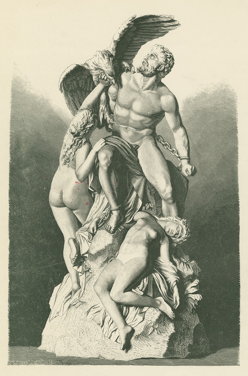 Prometheus and the ocean nymphs by Eduard Müller, 1892 — digital art print download