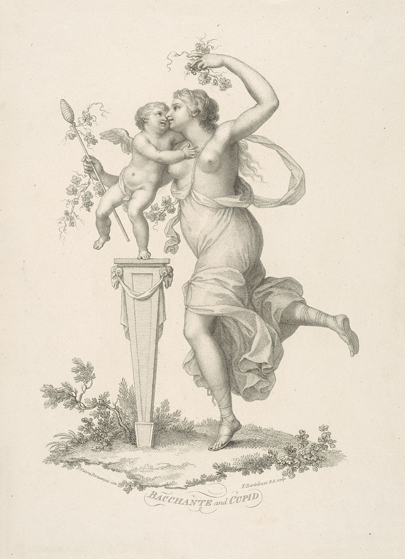 Bacchante And Cupid by Francis Vieira, 1800 — digital art print download