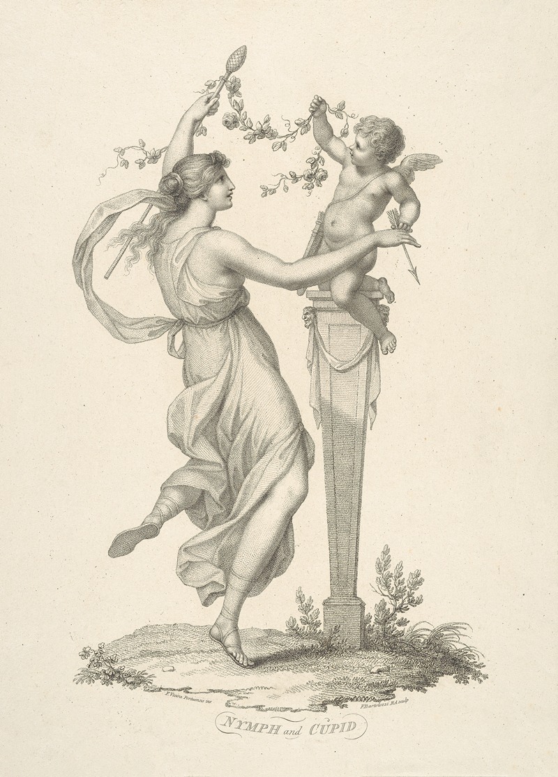 Nymph And Cupid by Francis Vieira, 1800 — digital art print download