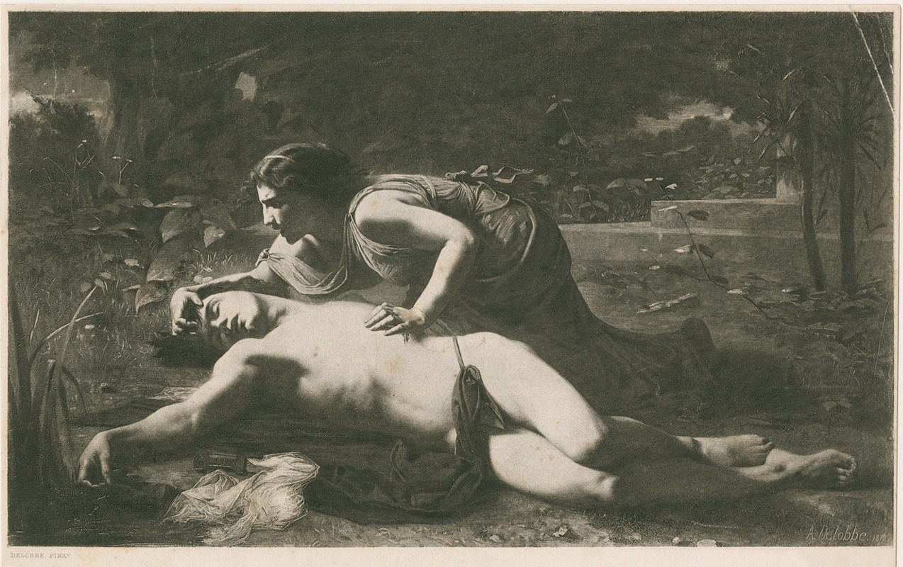 Pyramus and Thisbe by Франсуа Альфред Делоббе, 1878 — digital art print download