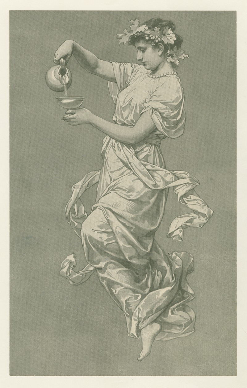 Kredenzende Bachantin by Georg Sturm, 1896 — digital art print download