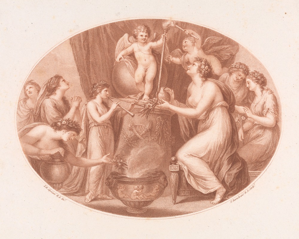 A Sacrifice To Cupid by Джованни Баттиста Чиприани, 1783 — digital art print download