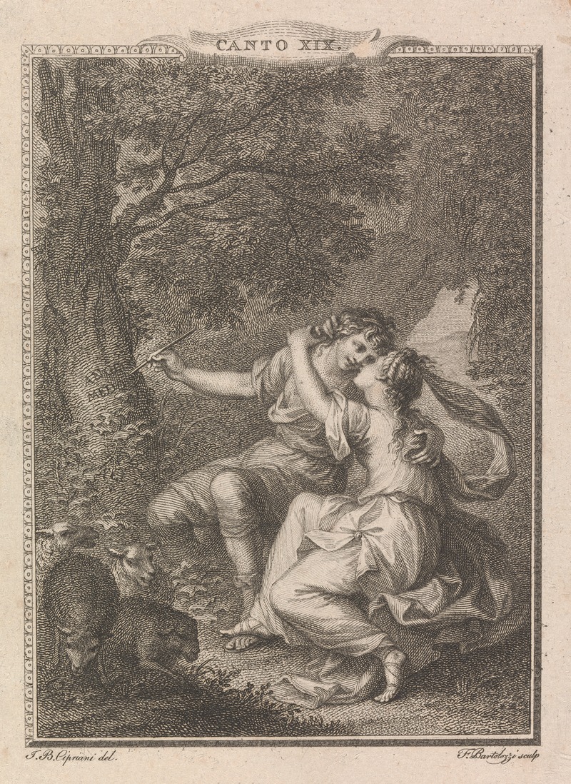 Angelica, e Medoro in Varj Modi… by Джованни Баттиста Чиприани, 1773 — digital art print download