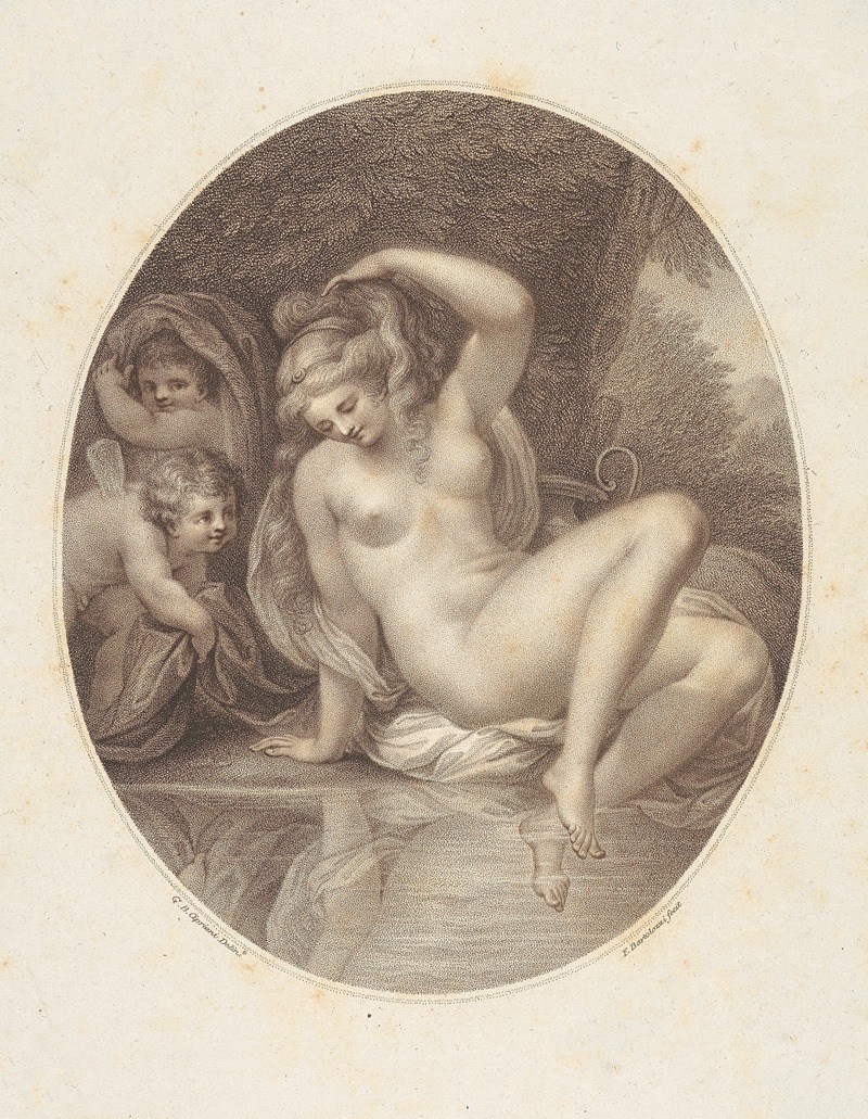Cupids And Diana Bathing by Giovanni Battista Cipriani, 1788 — digital art print download