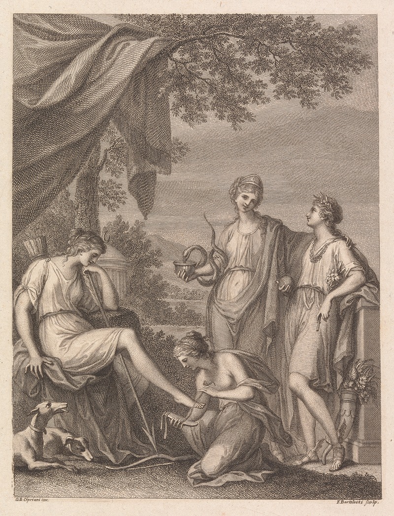 Diana Preparing for the Hunt by Джованни Баттиста Чиприани, 1781 — digital art print download