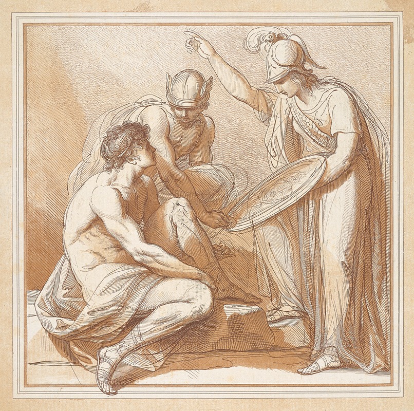Mercury, Minerva, And Paris by Джованни Баттиста Чиприани, 1787 — digital art print download