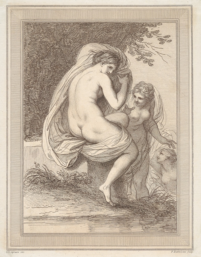 Nymphs And Diana Bathing by Джованни Баттиста Чиприани, 1787 — digital art print download