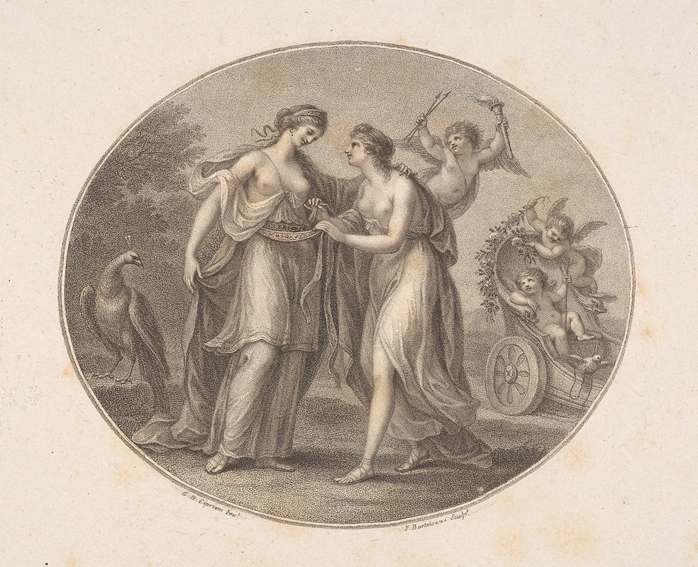 Venus Lending Juno Her Belt by Джованни Баттиста Чиприани, 1784 — digital art print download