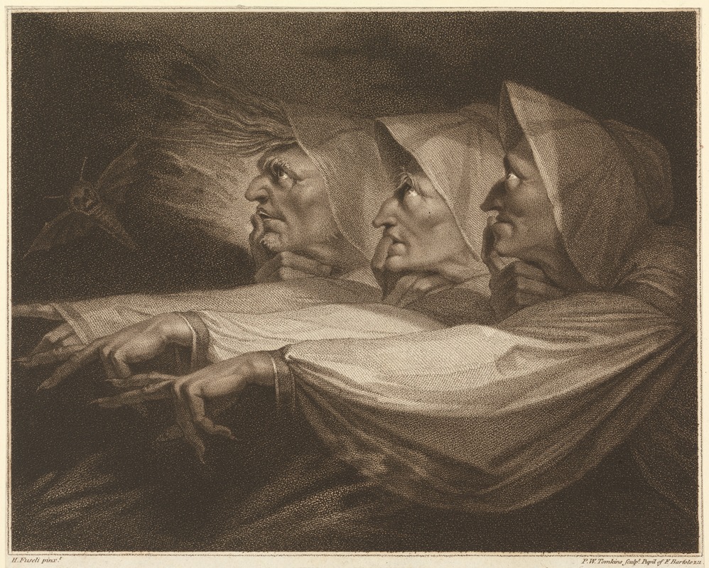 The Three Witches by Генри Фюссли, 1786 — digital art print download