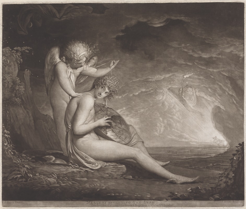 Mercury Inventing the Lyre by Джеймс Барри, 1775 — digital art print download