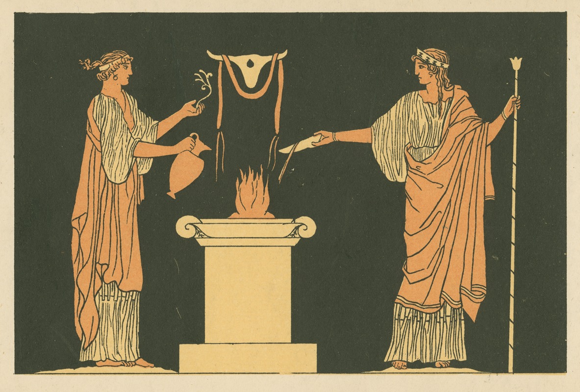 Offerings to the dead by Джон Флаксмен, 1879 — digital art print download