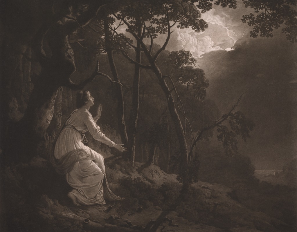 The Lady in Milton's Comus by Джозеф Райт из Дерби, 1789 — digital art print download