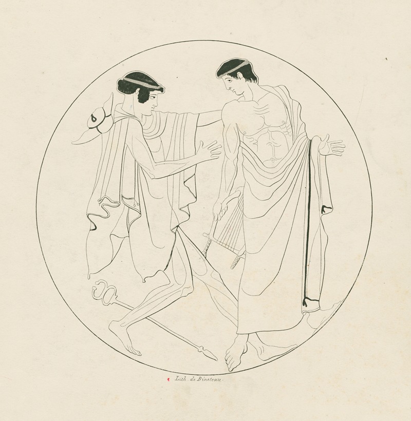 Mercury pursuing Apollo to seize his lyre — P. Bineteau