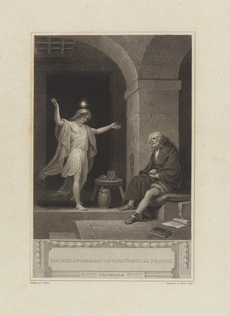 Hesper Appearing to Columbus in Prison — Robert Smirke
