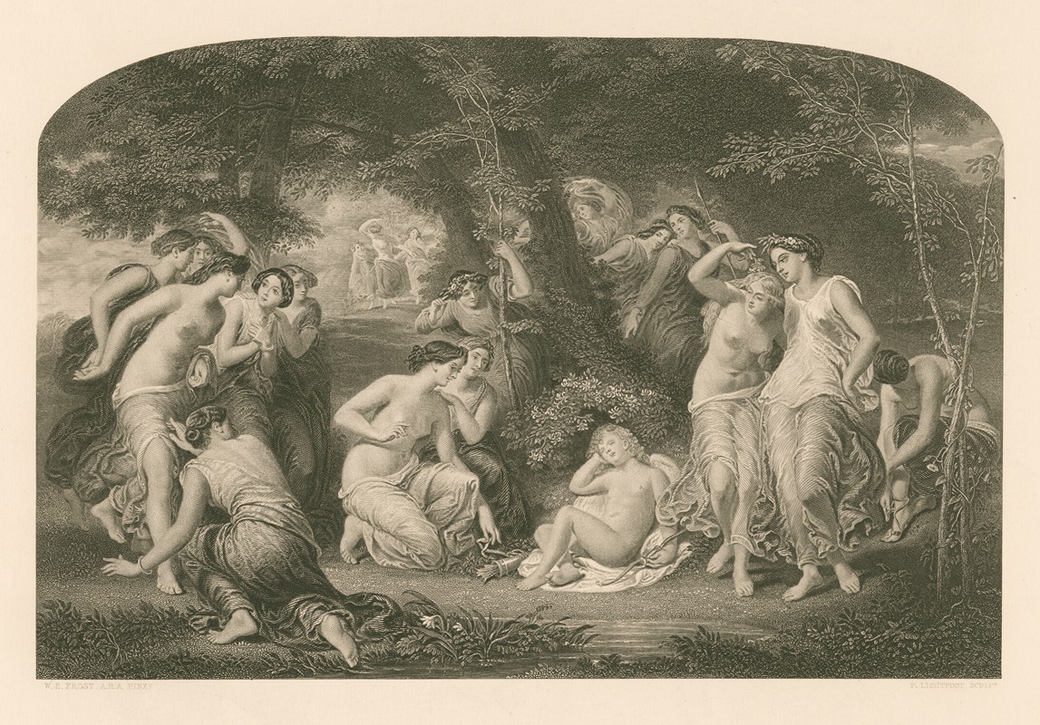 Disarming of Cupid by Уильям Эдвард Фрост, 1875 — digital art print download
