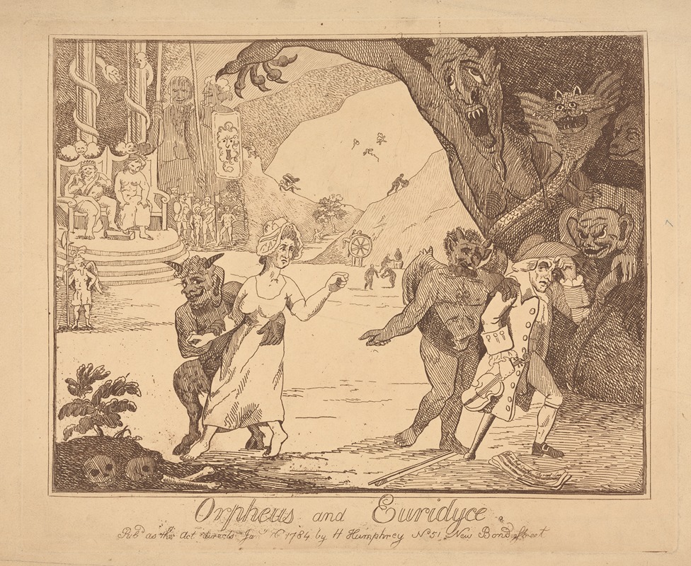 Orpheus and Euridyce. by Аноним, 1784 — digital art print download