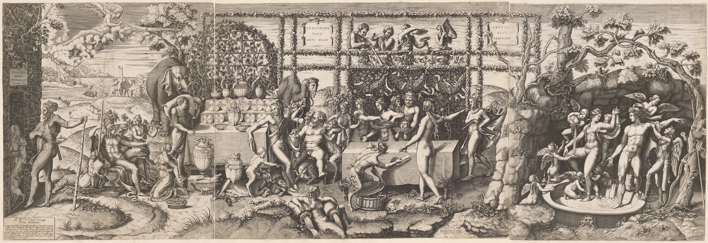 Wedding Feast of Cupid and Psyche — Diana Scultori
