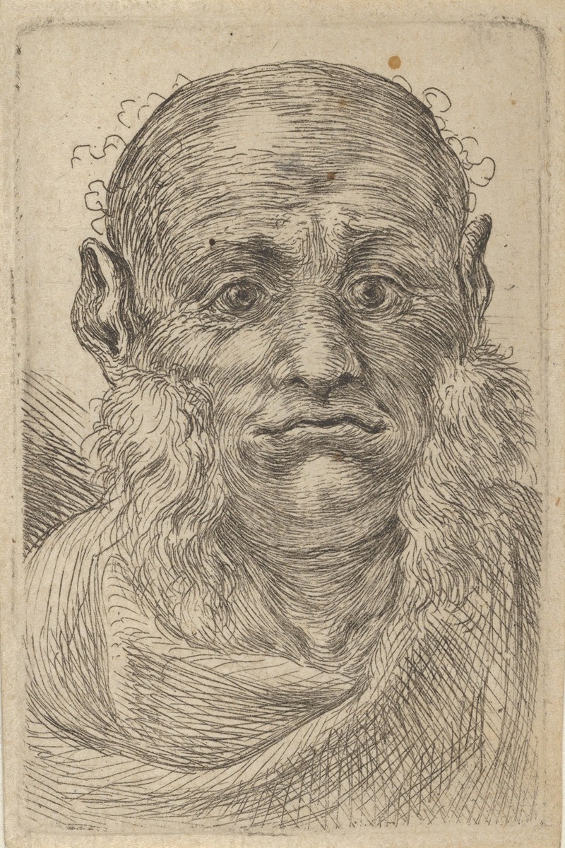 Mask of a Bald Man with Tufty Sideburns — François Chauveau