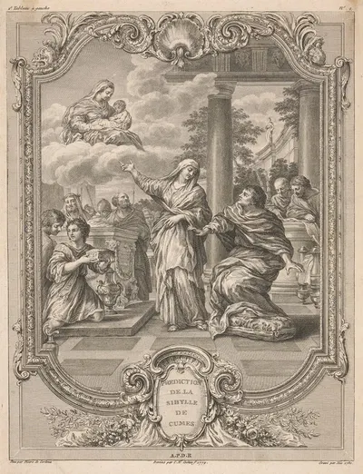 Prediction of the sibyl of Cumae by Франсуа Дени Нэ, 1780 — digital art print download
