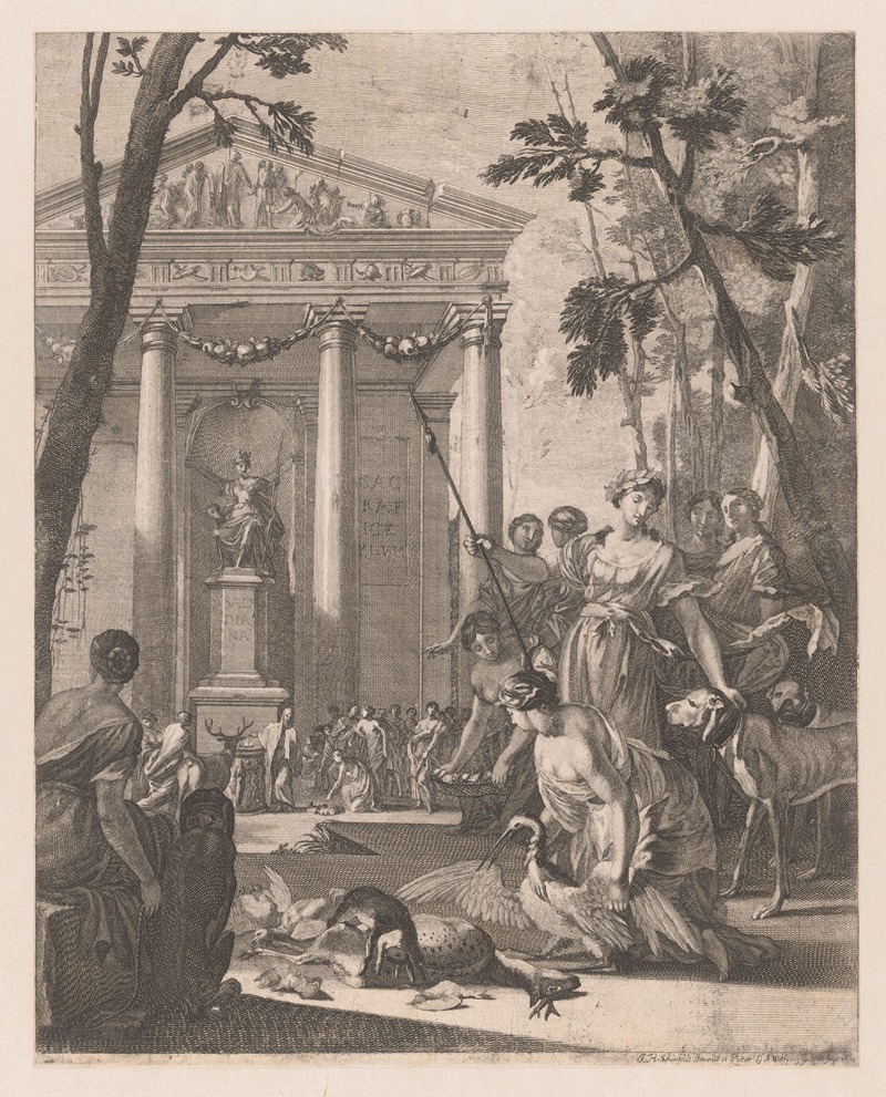 Sacrifice to Diana by Георг Андреас Вольфганг Старший, 1661 — digital art print download
