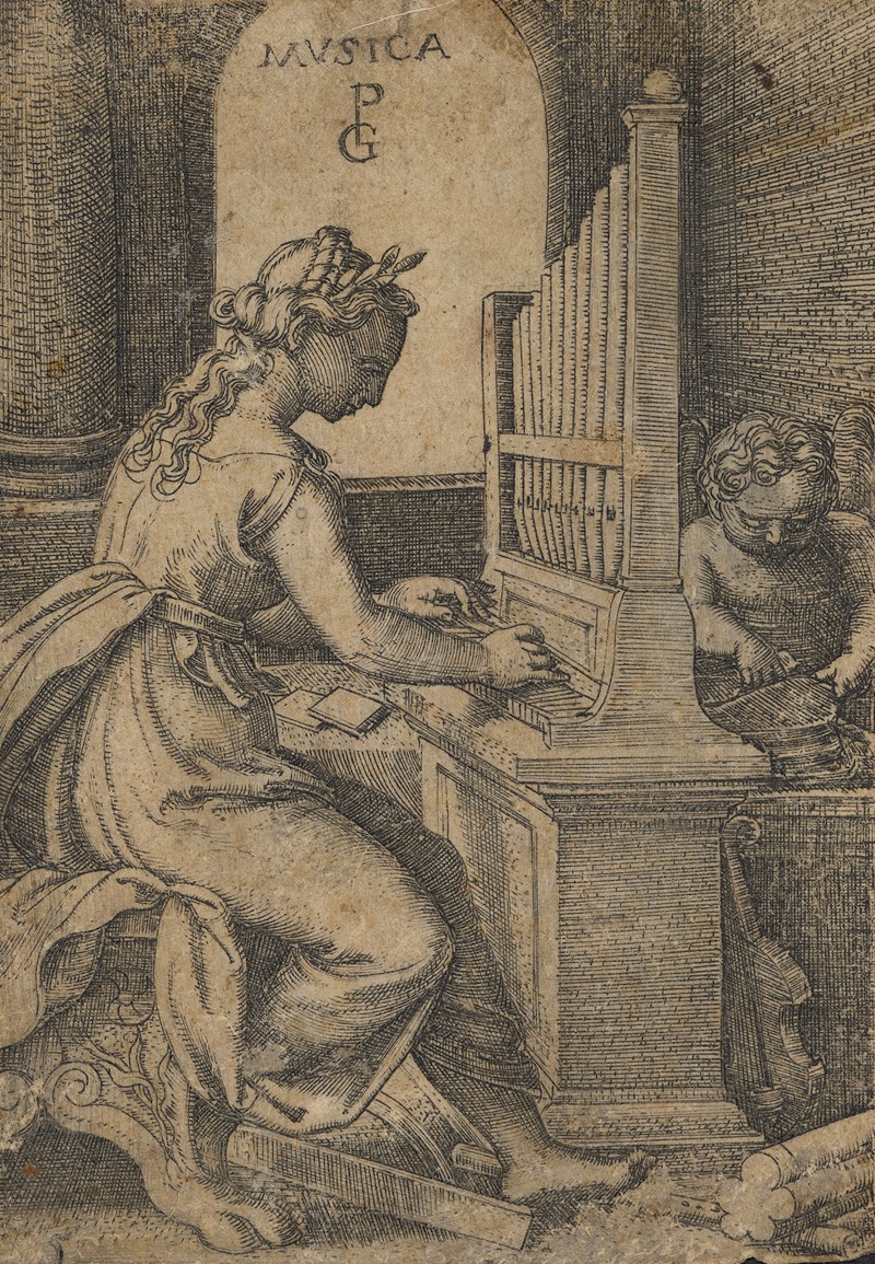 Musica by Georg Pencz, 1541 — digital art print download